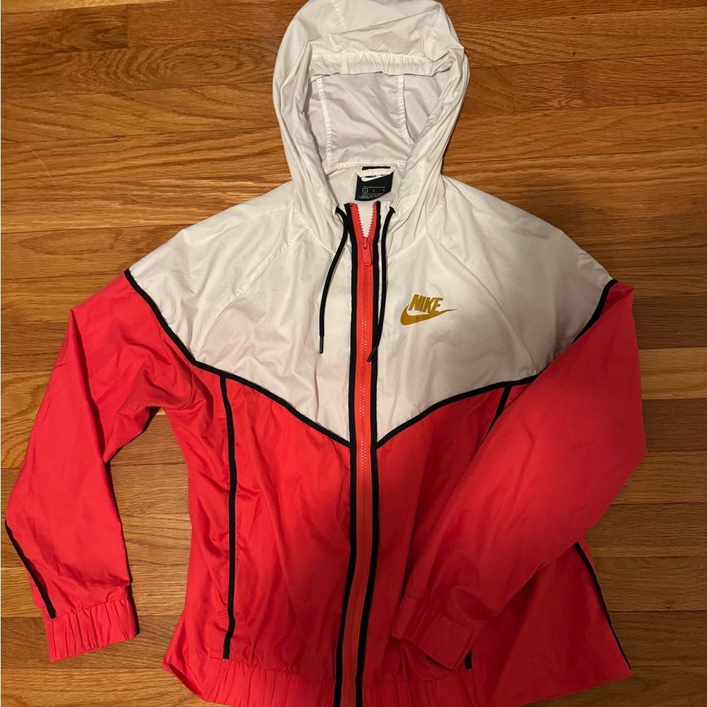 Nike Women's Red and White Ski Jacket